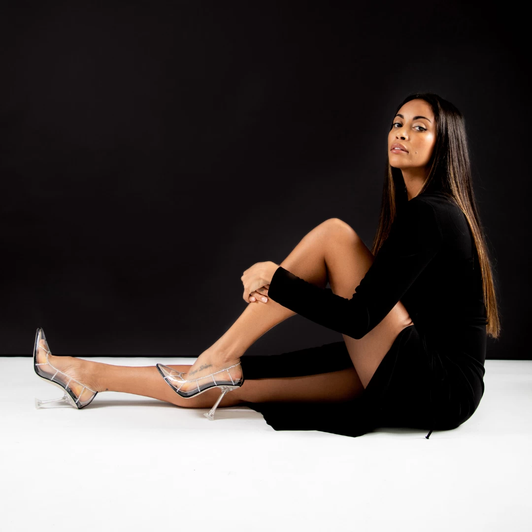 BEBO Demmy Perspex Court Heel In Black 3 BEBO Demmy Perspex Court Heel In Black