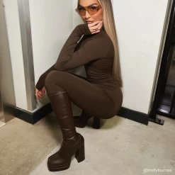 RAID Divina Long Boot In Brown -Chic Shoes Shop 19