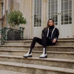 RAID Arivah Chunky Ankle Boot In Off White