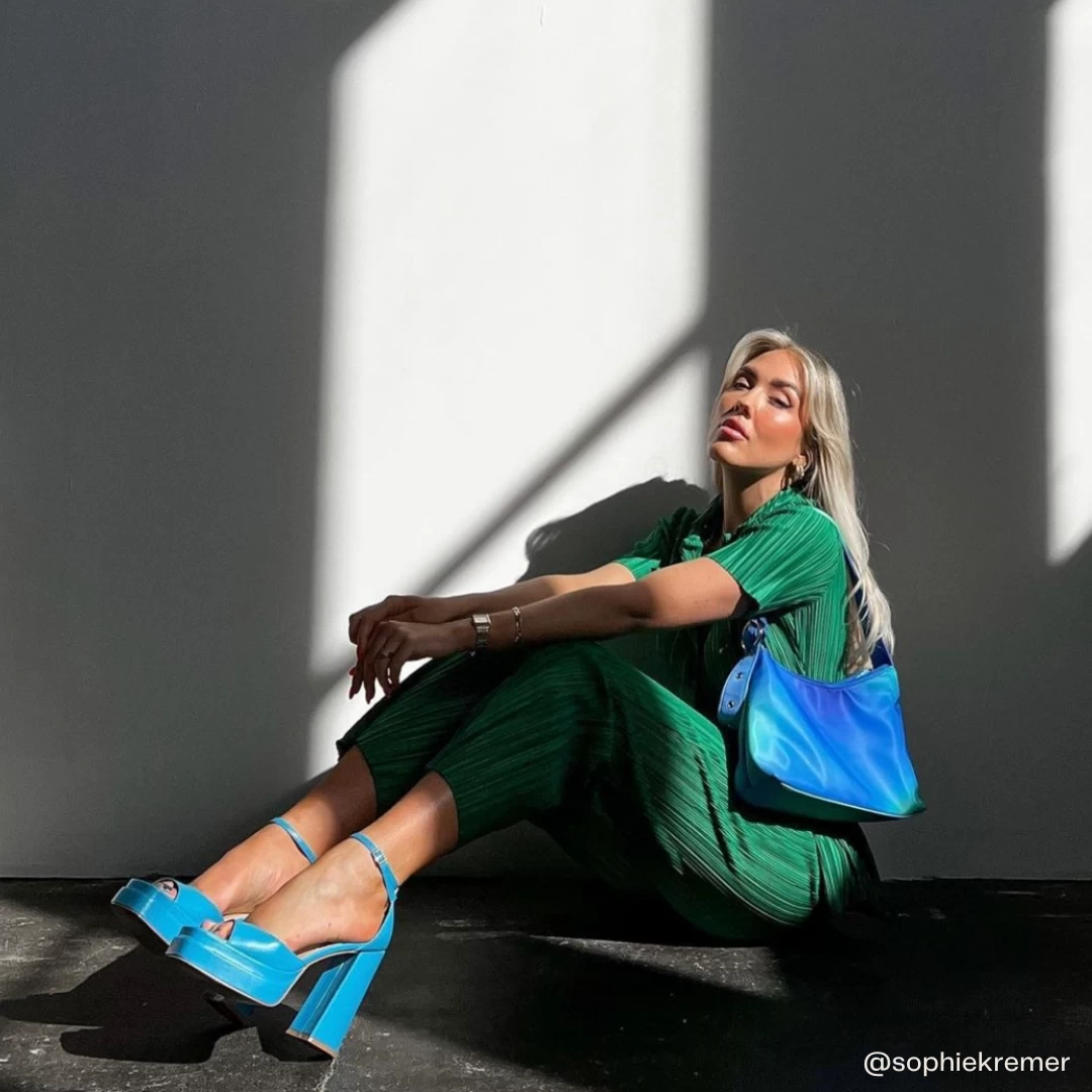 RAID Sheryl Platform Heel In Blue 3 RAID Sheryl Platform Heel In Blue