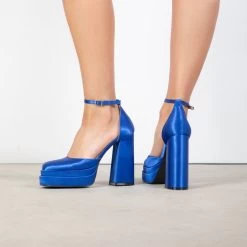 RAID Aamira Platform Heel In Blue -Chic Shoes Shop Aamira Blue 3