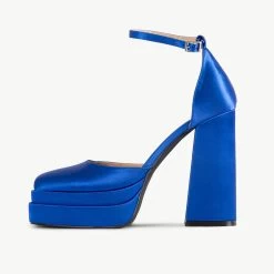 RAID Aamira Platform Heel In Blue -Chic Shoes Shop Aamira Blue 4