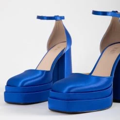 RAID Aamira Platform Heel In Blue -Chic Shoes Shop Aamira Blue 5