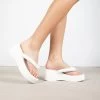 RAID Aaria Chunky Platform Sandals In White -Chic Shoes Shop Aaria White 3