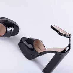 RAID Aasma Platform Heel In Black Patent -Chic Shoes Shop Aasma Black 4