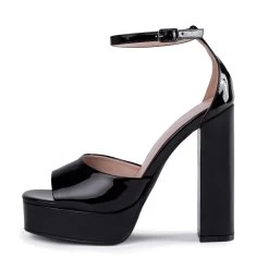 RAID Aasma Platform Heel In Black Patent