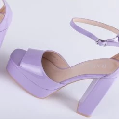 RAID Aasma Platform Heel In Lilac Patent -Chic Shoes Shop Aasma Lilac 4