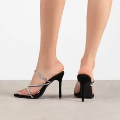 RAID Adila Heeled Mule In Black -Chic Shoes Shop Adila Black 3