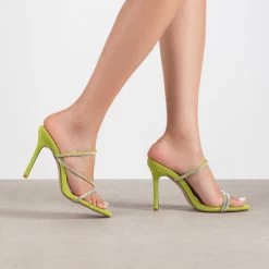 RAID Adila Heeled Mule In Lime -Chic Shoes Shop Adila Lime 3