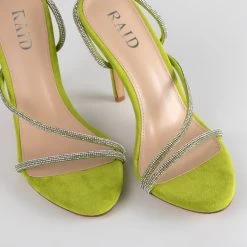 RAID Adila Heeled Mule In Lime -Chic Shoes Shop Adila Lime 4