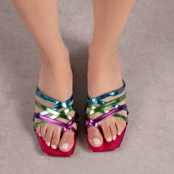 RAID Adonia Flat Mule In Pink Multi 10 RAID Adonia Flat Mule In Pink Multi -Chic Shoes Shop Adonia Pink Multi 2