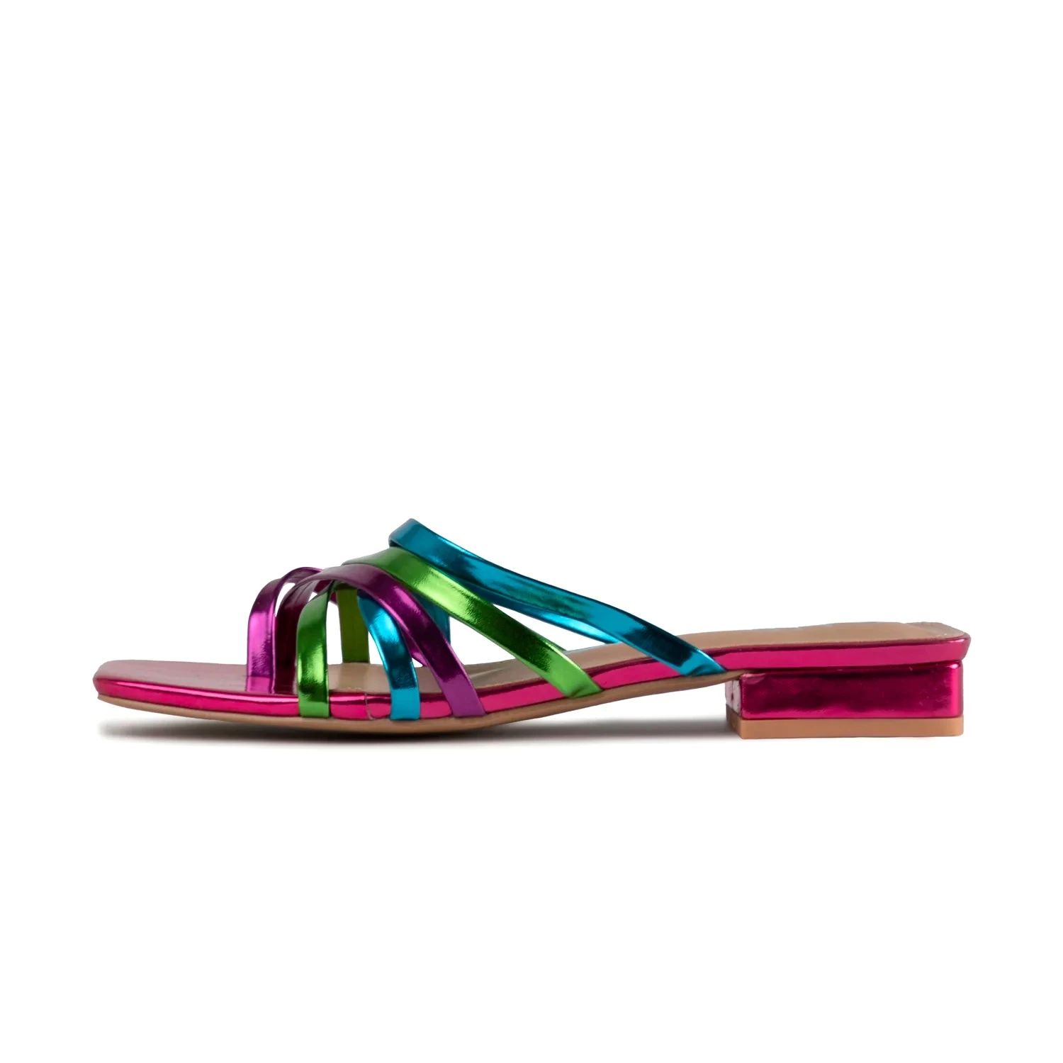 RAID Adonia Flat Mule In Pink Multi 8 RAID Adonia Flat Mule In Pink Multi - Image 6