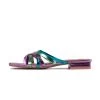 RAID Adonia Flat Mule In Purple Multi -Chic Shoes Shop Adonia Purple Multi