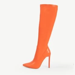 RAID Alannis Stiletto Heeled Boot In Orange -Chic Shoes Shop Alannis Orange 1