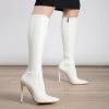 RAID Alannis Stiletto Heeled Boot In White -Chic Shoes Shop Alannis White 4
