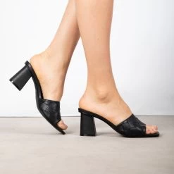 RAID Albie Block Heeled Mule In Black