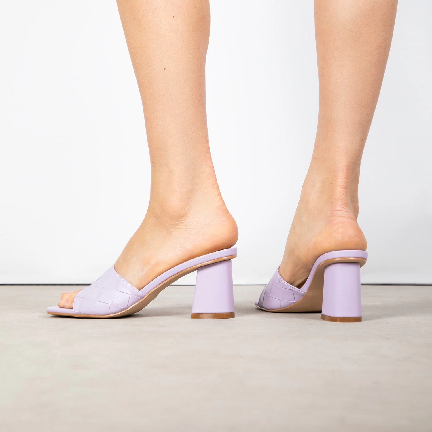 RAID Albie Block Heeled Mule In Lilac 3 RAID Albie Block Heeled Mule In Lilac