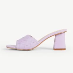 RAID Albie Block Heeled Mule In Lilac 11 RAID Albie Block Heeled Mule In Lilac -Chic Shoes Shop Albie Lilac 4