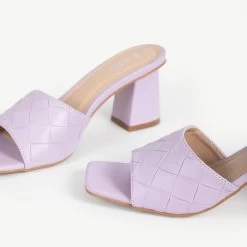 RAID Albie Block Heeled Mule In Lilac 10 RAID Albie Block Heeled Mule In Lilac -Chic Shoes Shop Albie Lilac 5