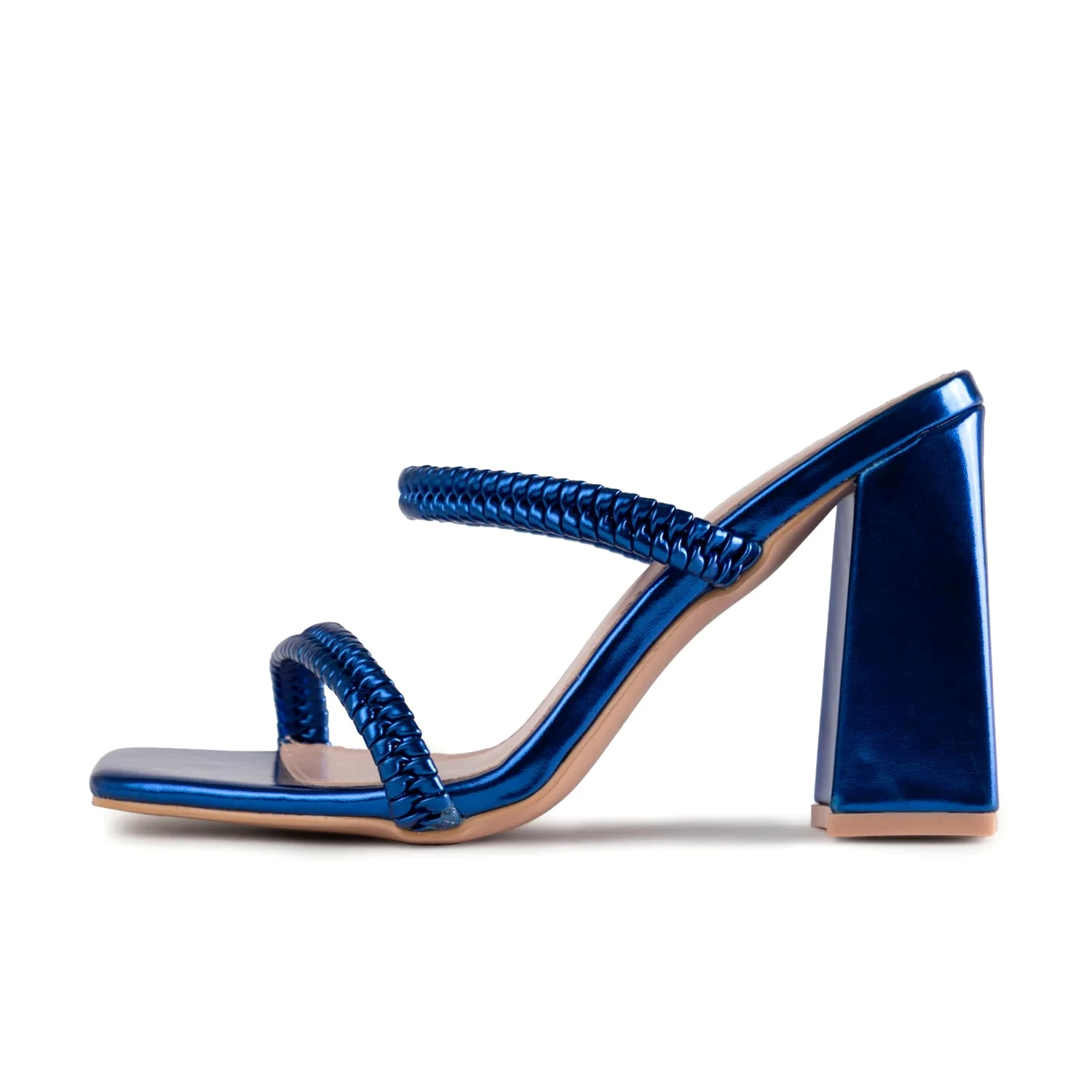 RAID Alyra Block Heeled Mule In Blue 8 RAID Alyra Block Heeled Mule In Blue - Image 6