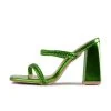 RAID Alyra Block Heeled Mule In Green -Chic Shoes Shop Alyra Green