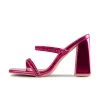RAID Alyra Block Heeled Mule In Pink -Chic Shoes Shop Alyra Pink