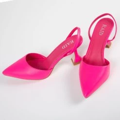 RAID Alyx Slingback Pump In Fuchsia -Chic Shoes Shop Alyx Pink 4