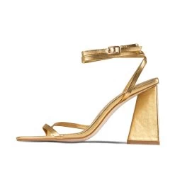 RAID Amora Lace Up Block Heel In Gold -Chic Shoes Shop Amora Gold 5 18a95766 96ae 4f0d a16d dba1e3a04e52