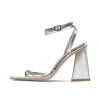 RAID Amora Lace Up Block Heel In Silver -Chic Shoes Shop Amora Silver 5 3b7058e0 a19b 48b5 8422 47064d696099