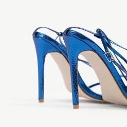 RAID Ancy Lace Up Heel In Blue -Chic Shoes Shop Ancy Blue 5