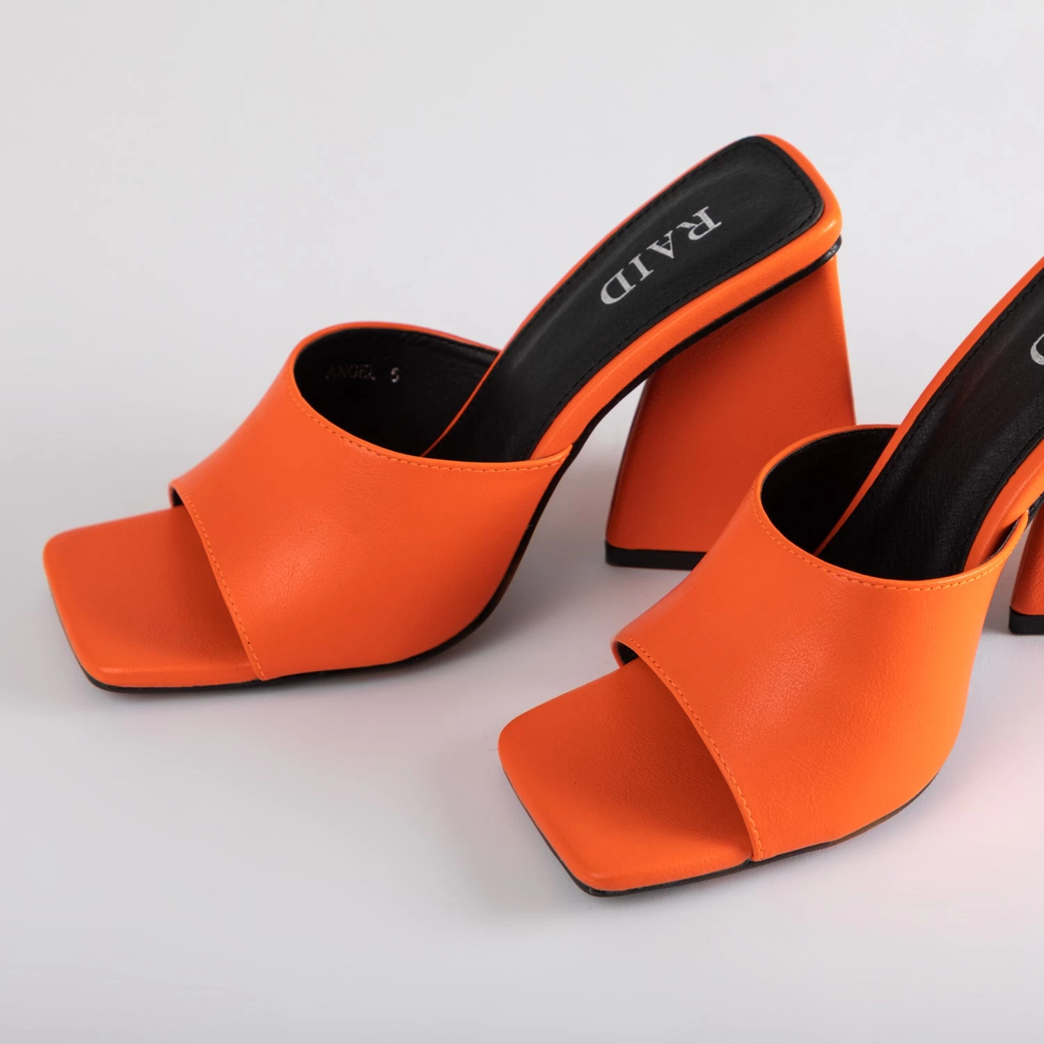 RAID Angel Heeled Mule In Orange 7 RAID Angel Heeled Mule In Orange - Image 5