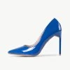 RAID Antix Court Heel In Blue Patent -Chic Shoes Shop Antix Blue Patent 4