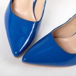 RAID Antix Court Heel In Blue Patent -Chic Shoes Shop Antix Blue Patent 5