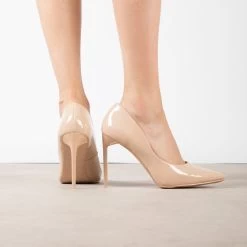 RAID Antix Court Heel In Nude Patent -Chic Shoes Shop Antix Nude Patent 2
