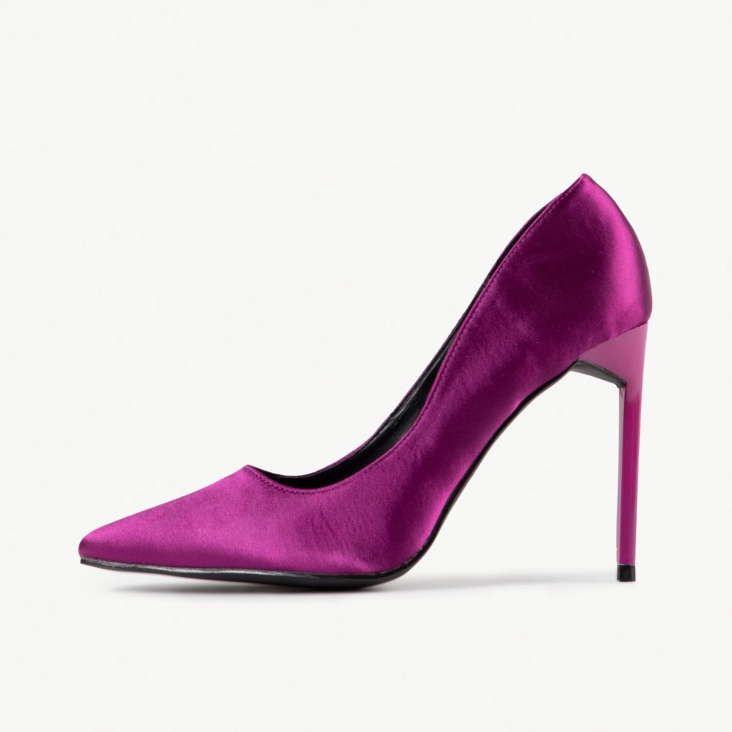 RAID Antix Court Heel In Purple Satin 3 RAID Antix Court Heel In Purple Satin