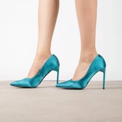 Chic Shoes Shop -Chic Shoes Shop Antix Teal Satin 2