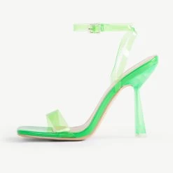 BEBO Arabella Perspex Sandal In Green -Chic Shoes Shop Arabella Green 4