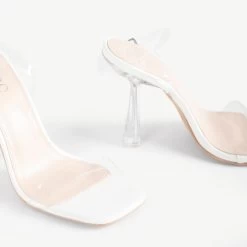 BEBO Arabella Perspex Sandal In White -Chic Shoes Shop Arabella White 5