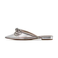 RAID Ariette Embellished Flat Mule In Clear/Silver 13 RAID Ariette Embellished Flat Mule In Clear/Silver -Chic Shoes Shop Ariette Silver 5 77c882f4 68de 46bc bd61 aea0fb5fe82d