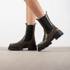 RAID Arivah Chunky Ankle Boot In Khaki -Chic Shoes Shop Arivah Khaki 3