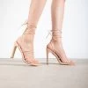 BEBO Arya Lace Up Heel In Nude