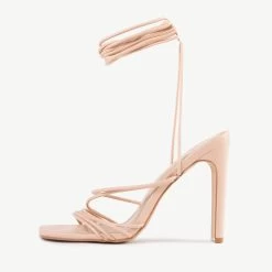 BEBO Arya Lace Up Heel In Nude 11 BEBO Arya Lace Up Heel In Nude -Chic Shoes Shop Arya Nude 4