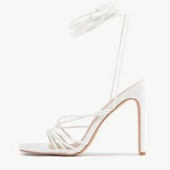 BEBO Arya Lace Up Heel In White 11 BEBO Arya Lace Up Heel In White -Chic Shoes Shop Arya White 4