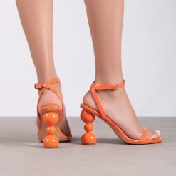 RAID Ashby Heeled Sandal In Orange 11 RAID Ashby Heeled Sandal In Orange -Chic Shoes Shop Ashby Orange 3