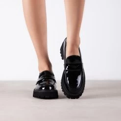 RAID Astra Loafer In Black Patent -Chic Shoes Shop Astra Black 1