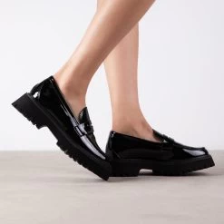 RAID Astra Loafer In Black Patent -Chic Shoes Shop Astra Black 2