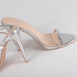 RAID Avani Stiletto Sandal In Silver Snake -Chic Shoes Shop Avani Silver 4
