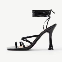 RAID Avika Strappy Heels In Black Metallic 11 RAID Avika Strappy Heels In Black Metallic -Chic Shoes Shop Avika Black 4