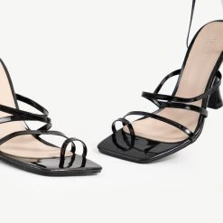 RAID Avika Strappy Heels In Black Metallic 10 RAID Avika Strappy Heels In Black Metallic -Chic Shoes Shop Avika Black 5