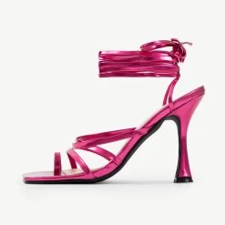 RAID Avika Strappy Heels In Pink Metallic 13 RAID Avika Strappy Heels In Pink Metallic -Chic Shoes Shop Avika Pink 4